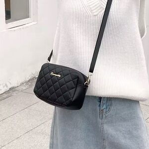 Black Quilted Crossbody Bag